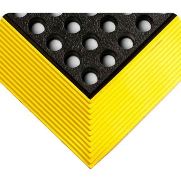 Tennesee Mat Co Wearwell Industrial WorkSafe GR Drainage Mat 5/8in Thick 3' x 4' Black/Yellow Border 476.58X3X4GRBYL